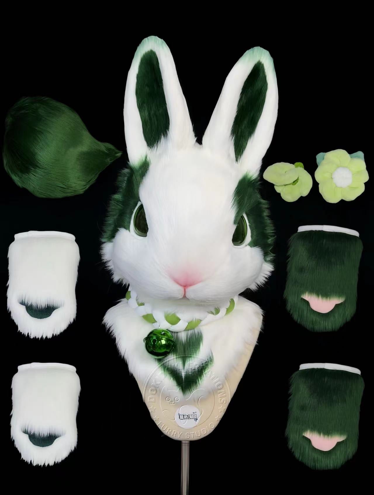 Realistic Grass Bunny Fursuit(With Two Pairs Of Paws And A Tail ...