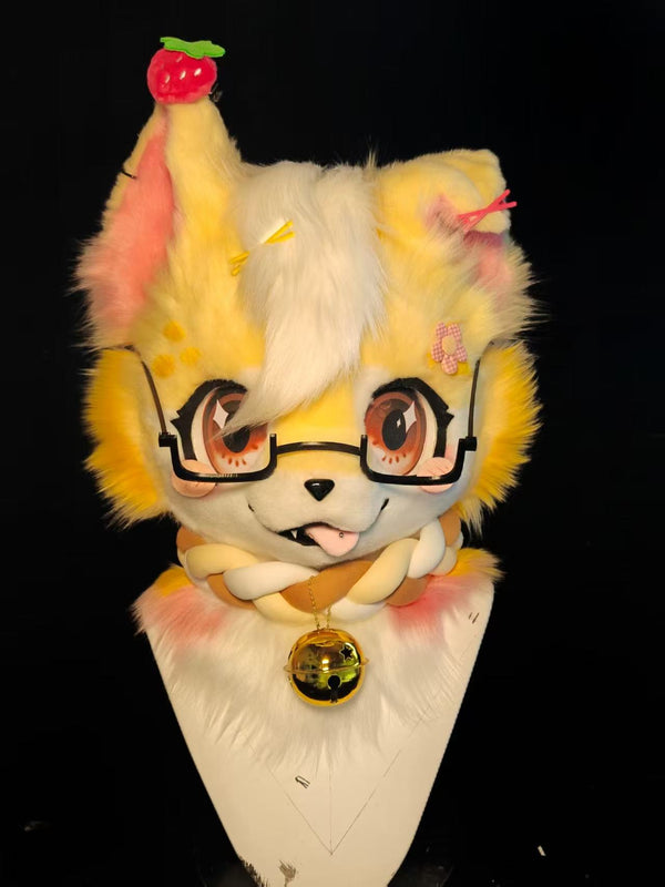 Strawberry Custard Tart Puppy Fursuit