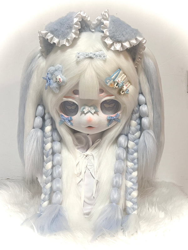 Ash Grey Blue Fursuit