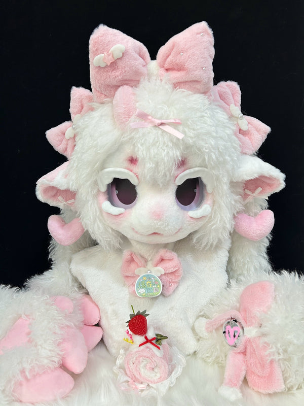 Sweet Fluffy Lamb Fursuit Partial Contains head+claw tail