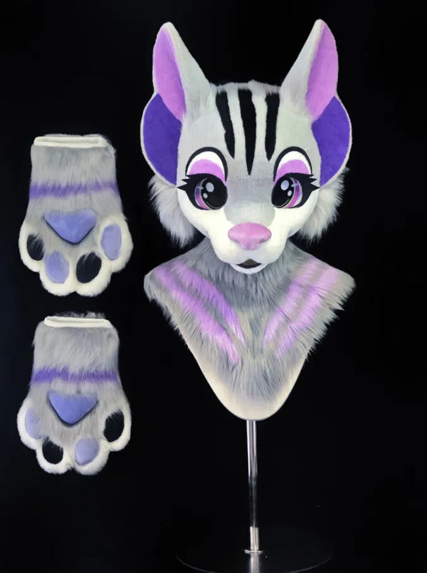 Cute Purple Cat Partial Fursuit