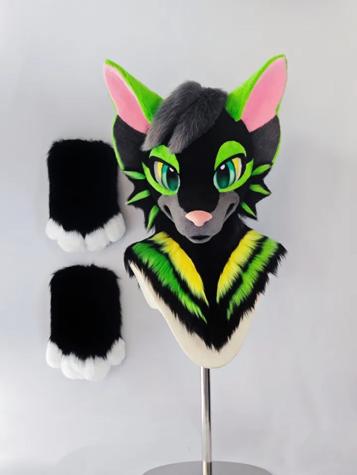 Midnight Zest Wolf Partial Fursuit