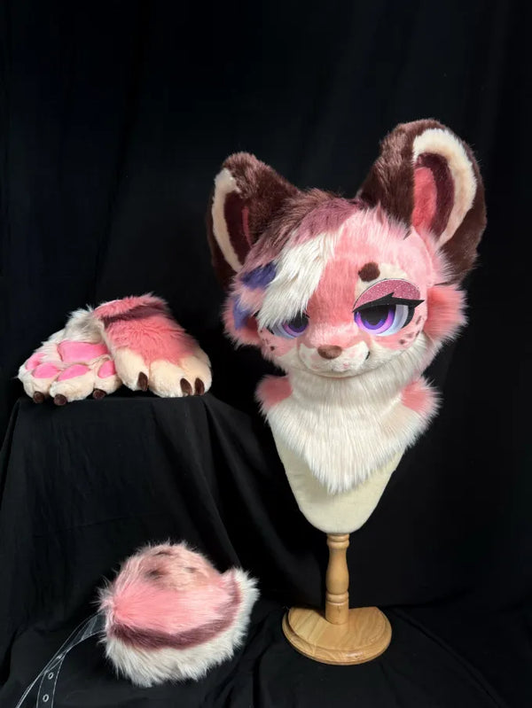 Pink Blossom Wolf Full Partial Fursuit