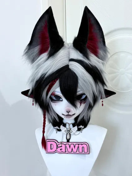 Crimson Dark Fox Fursuit