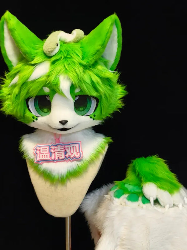 Green Serpent Bud Partial Fursuit