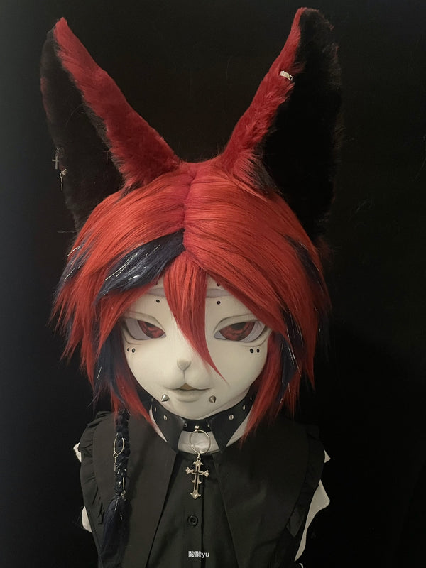 Red and Black Male Fursuit