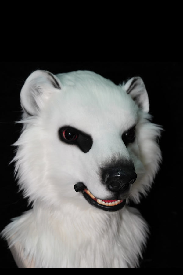 Realistic polar bear fursuit