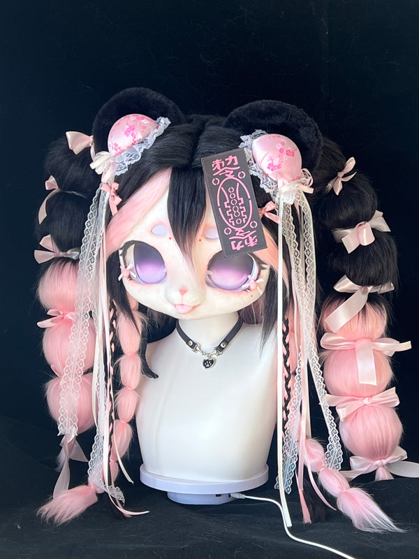 Pink Chinese Panda fursuit