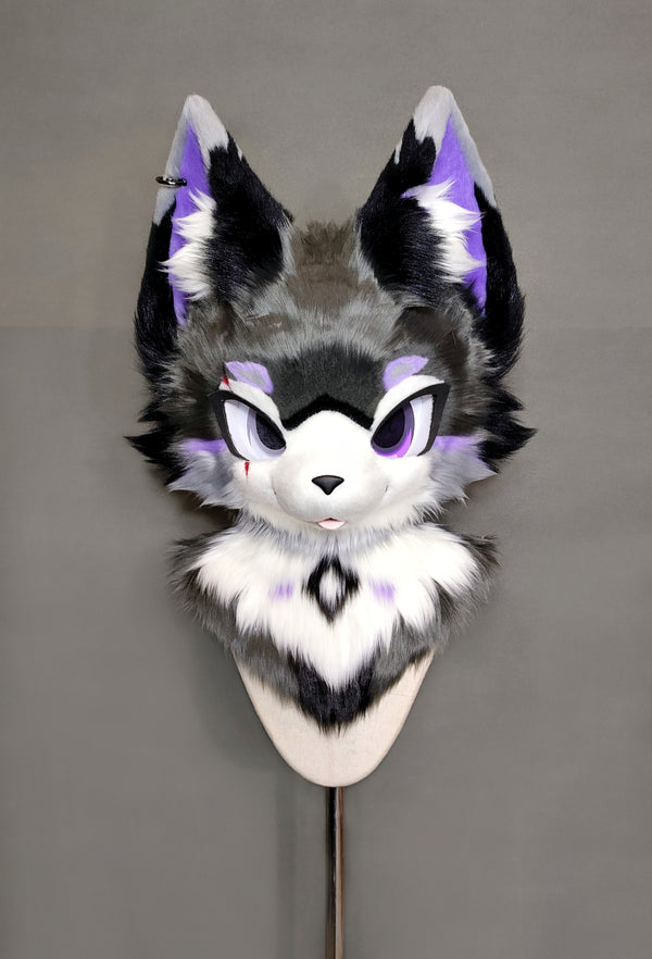 Purple Stone Element kemono Fursuit (head + claw + tail + hair)