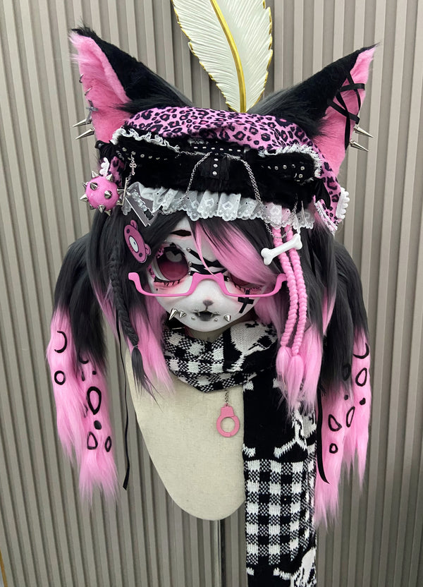 Bright pink gyaru fursuit