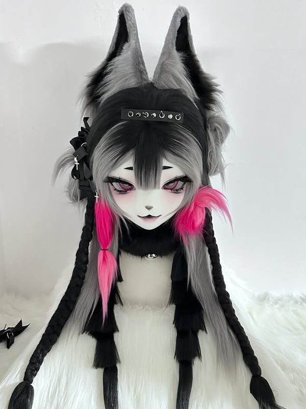 Ink Pink Rose Fox Fursuit