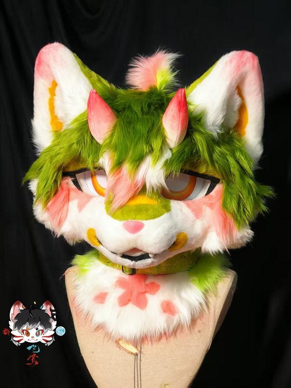 Guardian of the Forest Kemono Fursuit (Head + Claws + Includes Tongue and Magnetic Eyelids)