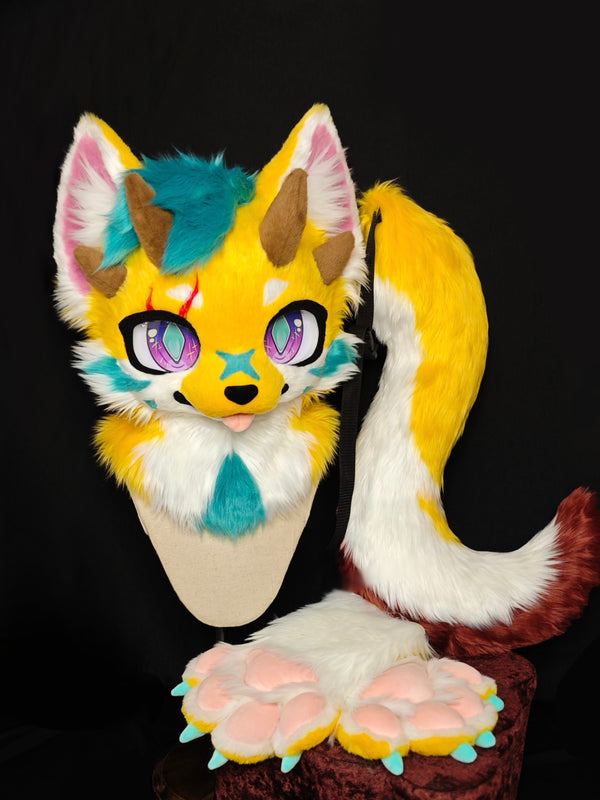 Four-horned Puppy Fursuit (head + paws + tail)