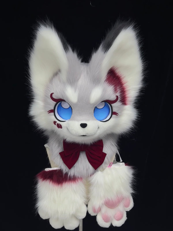 Scarlet-Dressed Pup Fursuit