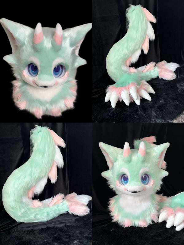 Little Azure Dragon Fursuit (Head+ Paws+Tail)