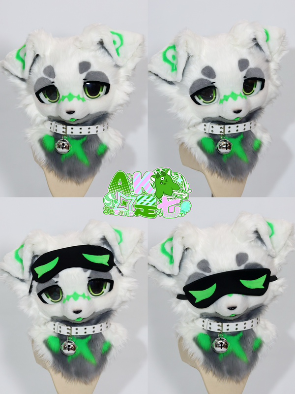 Green-Striped Dog Full Set (Eyepatch Accessory + Beast Gear Carrier) No Discount