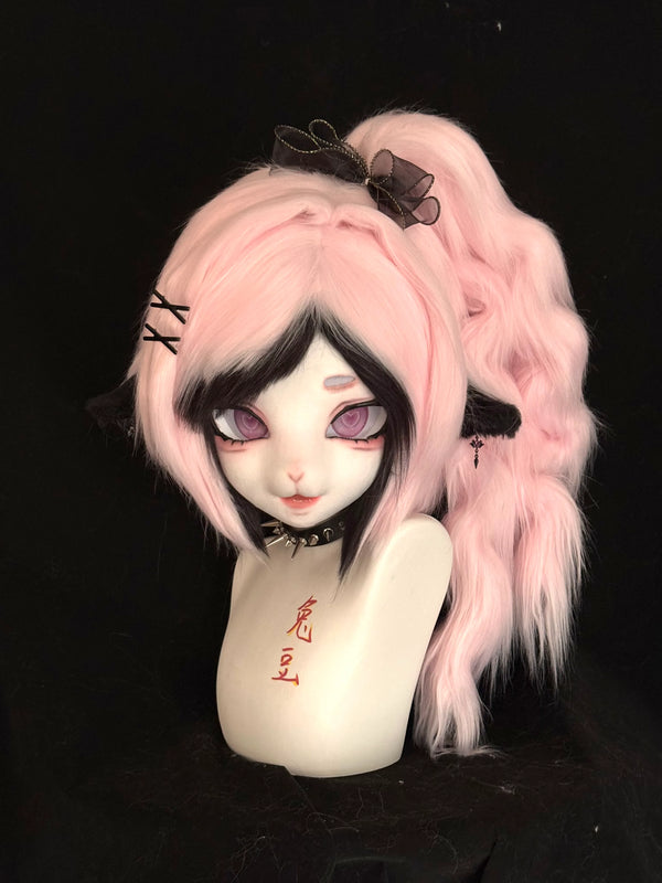 Kuro-Hime Oni – Gothic Demon Fursuit Head - DokiDoki FurryStudio