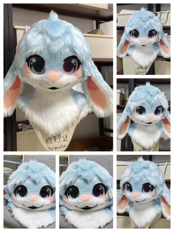 Sky - Blush Bunny Fursuit - DokiDoki FurryStudio