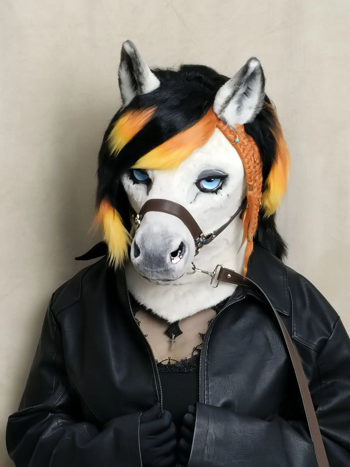 Braided Mane Mung Bean Horse Fursuit - DokiDoki FurryStudio