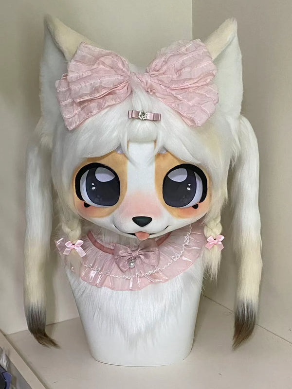 Pink Bow Lolita Pup Fursuit - DokiDoki FurryStudio