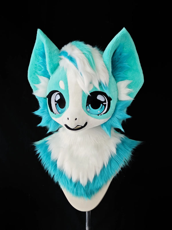Aqua White Dream Fox Fursuit