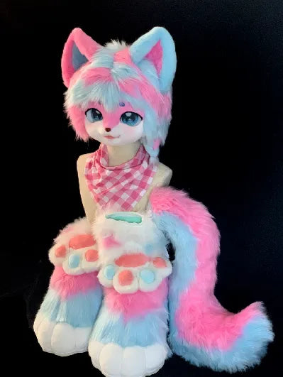 Cute Gingham - Scarfed Fox Fursuit