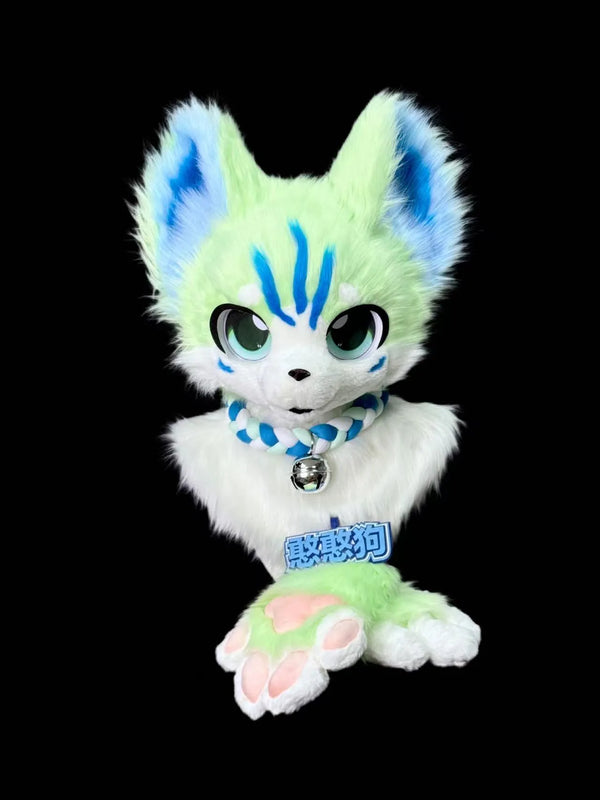 Green - Striped Silver Bell Fursuit