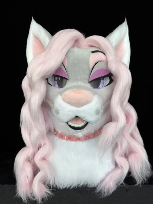Pink - Curl Kitty Fursuit