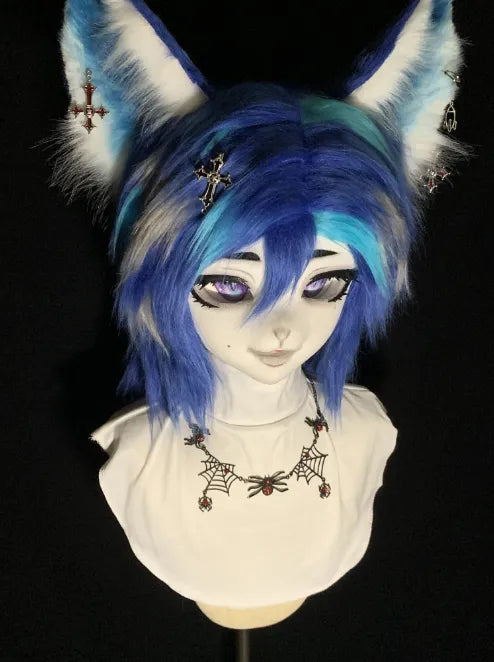 Purple-Eyed Gothic Fox Fursuit