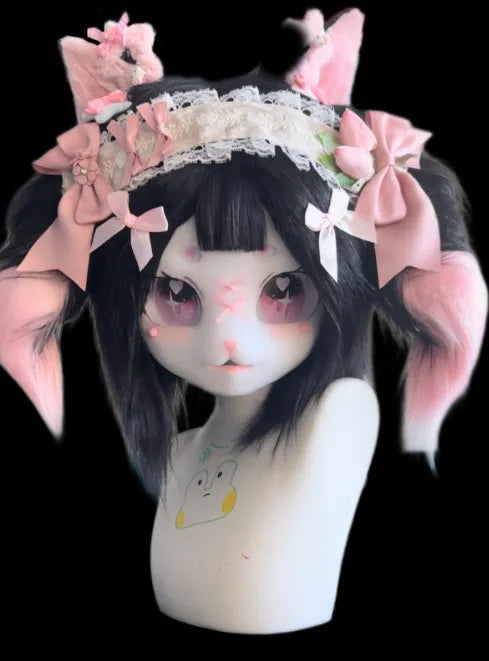 Pink Bow Fox Fursuit