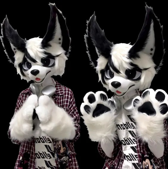 Checkered Beat Pup Partial Fursuit