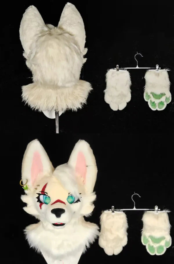 Mystic Snow Wolf Partial Fursuit