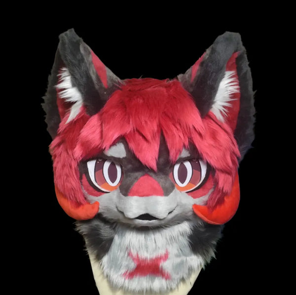 Crimson Spirit Wolf Partial Fursuit