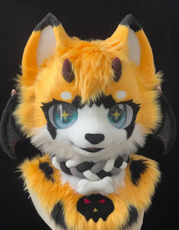 Orange Fantasy Pup Partial Fursuit