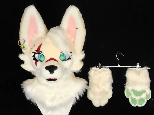Mystic Snow Wolf Partial Fursuit
