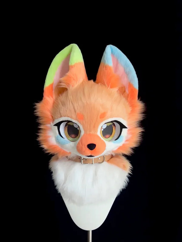 Vibrant Fennec Fantasy Creature Partial Fursuit