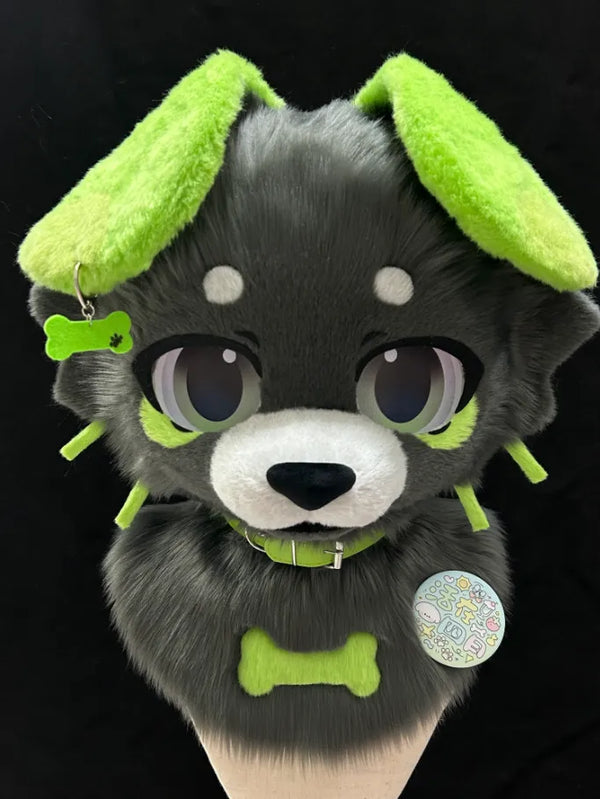 Vibrant Playful Pup Partial Fursuit