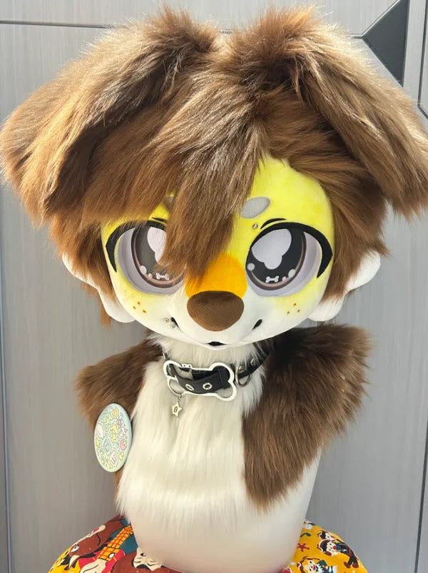 Vibrant Playful Pup Partial Fursuit