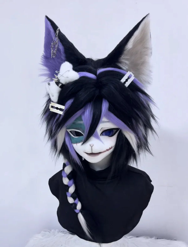 Dark Punk Cat Kigurumi Fursuit