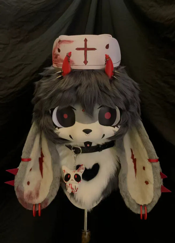 Dark Yandere Bunny Full Partial Fursuit