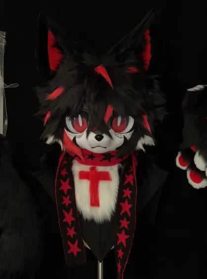 Dark Gothic Fox Full Partial Fursuit