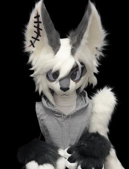 Dark Gloomy Fox Partial Fursuit