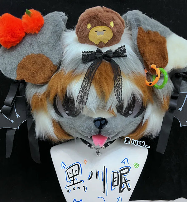 Dark Cute Halloween Pup Mini Partial Fursuit