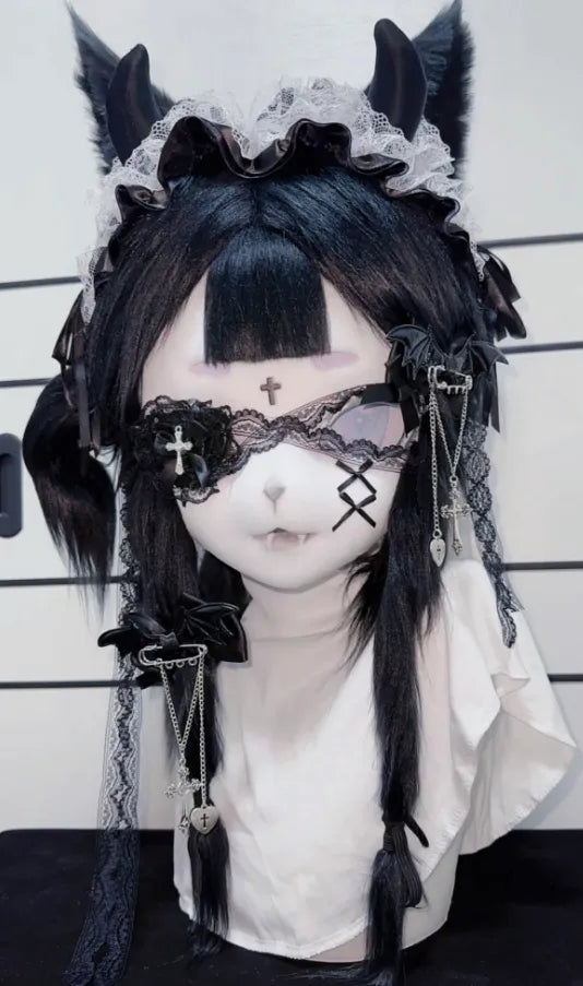 Dark Gothic Feline Mini Partial Fursuit