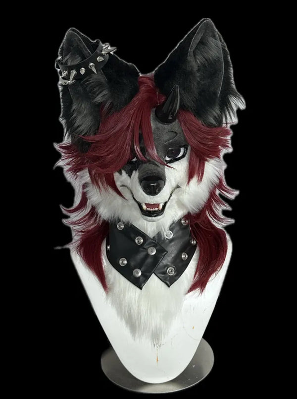 Dark Punk Pup Partial Fursuit