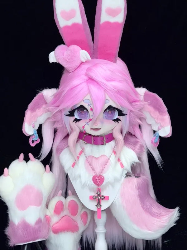 Sweet Cool Gothic Rabbit Partial Fursuit