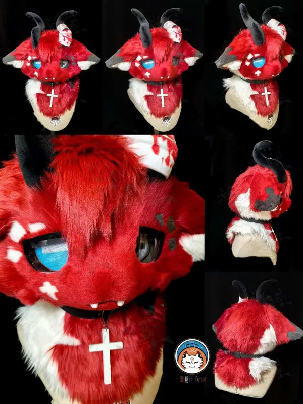 Dark Gothic Hybrid Mini Partial Fursuit