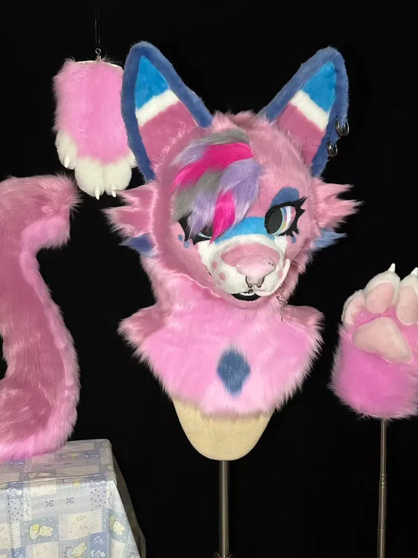 Sweet Cool Fantasy Wolf Partial Fursuit