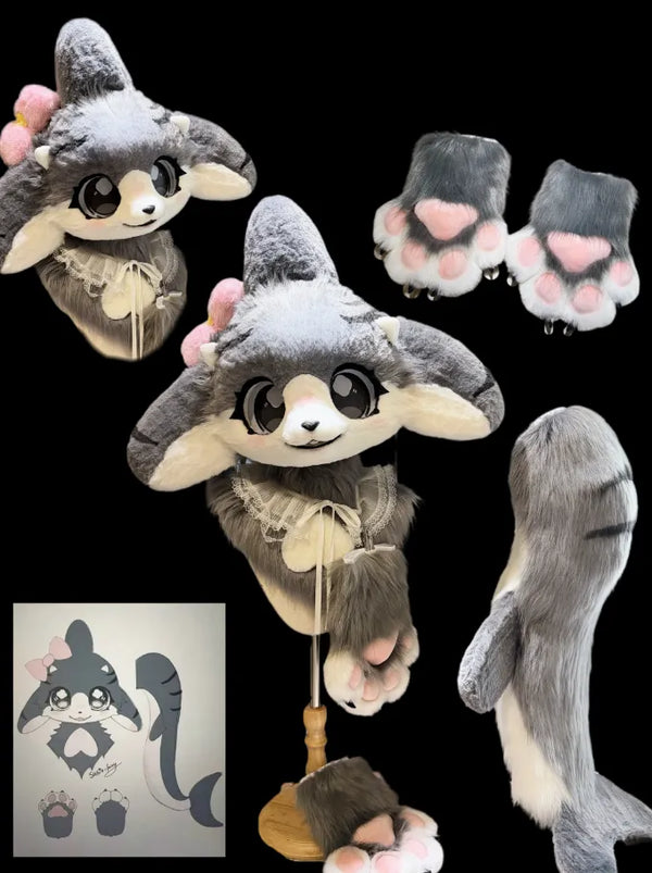 Sweet Cute Hybrid Shark Partial Fursuit