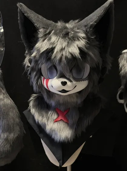 Punk Dark Wolf Partial Fursuit